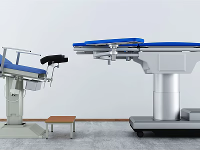 High Quality Medical Examination Tables With Adjustable Positions And Stainless Steel Frame 3d model