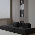 Modern three-seat sofa 3d model