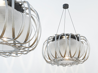 Modern chandelier fashion simple metal chandelier 3d model