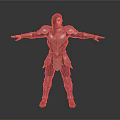 A Man Wearing Metallic Armor With Golden Chest Plate And Outstretched Arms