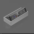 White Modern Power Strip With Multiple Outlets Switches And Indicator Lights 3d model