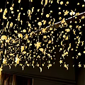 Golden Star and Moon Shaped Decorative Lights Hanging from Ceiling for Interior Decoration