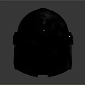 Detailed Structured Metal Mandalorian Helmet With Shiny Surface And Visor