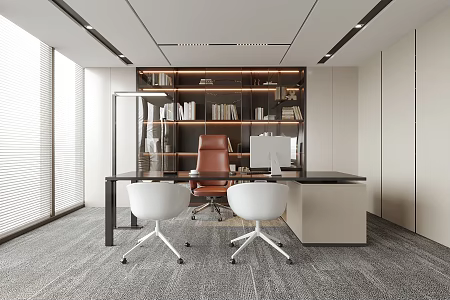 modern general manager office boss office chair 3d model