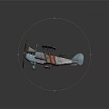Vintage Blue And Orange Biplane Featuring Twin Propellers And Small Wheels For Aerospace Enthusiasts