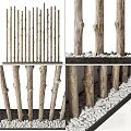 Modern partition tree trunk partition 3d model