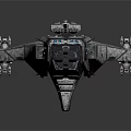 Futuristic Sci Fi Spaceship Hull With Armored Deck And Module Details