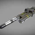 Military Dual Tube Missile Launcher With Green Body Silver Tips And Yellow Stripes