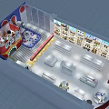 We Love Mango Shopping Mall Store With Red Decor And Toy Display Shelves