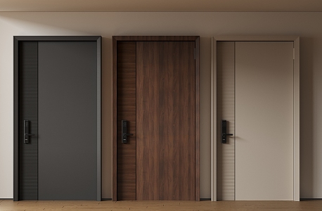 Modern Minimalist Entry Door Anti-theft Door Top Single Door Sub-mother Door Password Door 3d model