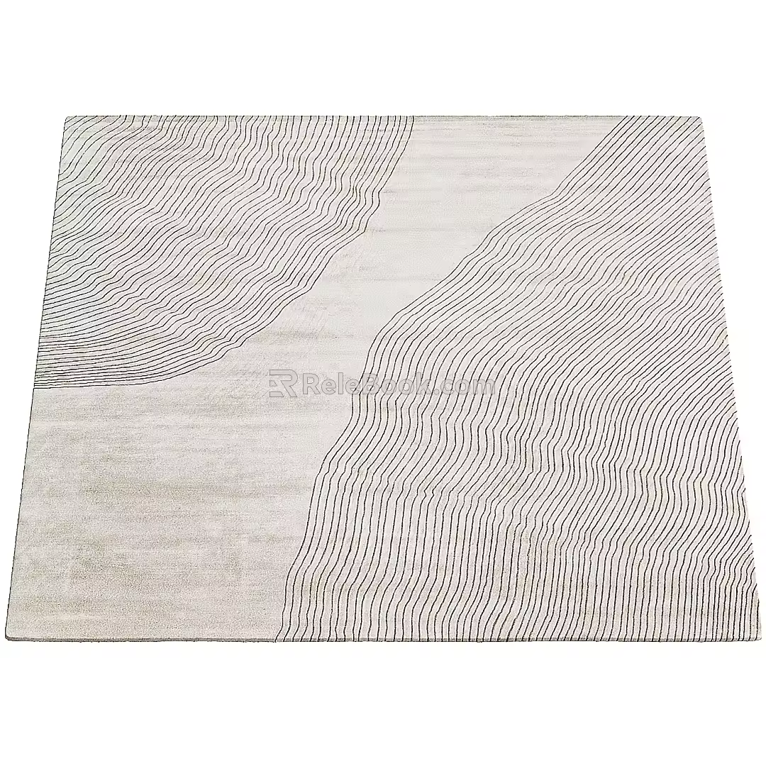 Carpet Floor Mat Texture Pattern Road Carpet Rectangular Carpet 3d model