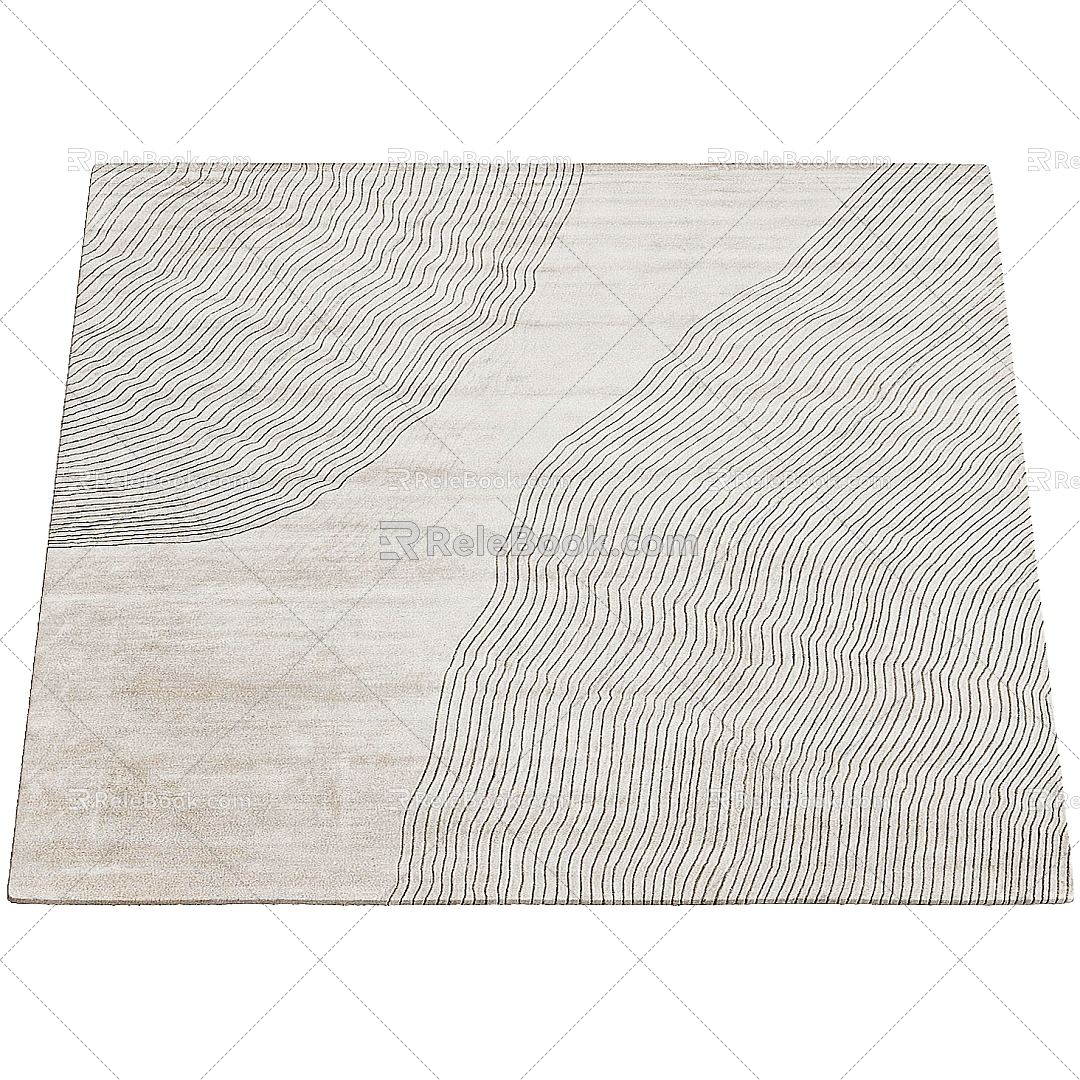 Carpet Floor Mat Texture Pattern Road Carpet Rectangular Carpet 3d model