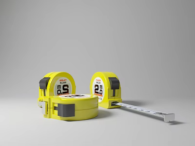 Industrial Equipment Durable Yellow Measuring Tapes With Retractable Design For Construction And Workshop Use 3d model