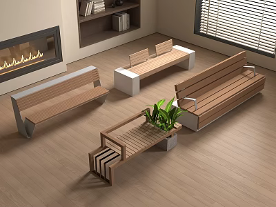 Modern Landscape Seats Modern Seats 3d model