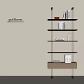 Modern Bookshelf Storage Rack 3d model