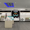 Hisense Retail Store Interior With Display Counters And Electronics Appliances Showcases
