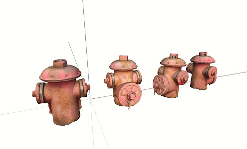 Fire Hydrant Old Fire Hydrant Highway Equipment Fire Equipment Red Fire Hydrant 3d model