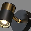 Modern Black And Gold Wall Mounted Downlight Spotlight With Sleek Metal Finish