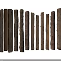 Rustic Stone Wood Logs With Diverse Textures And Various Lengths 3d model