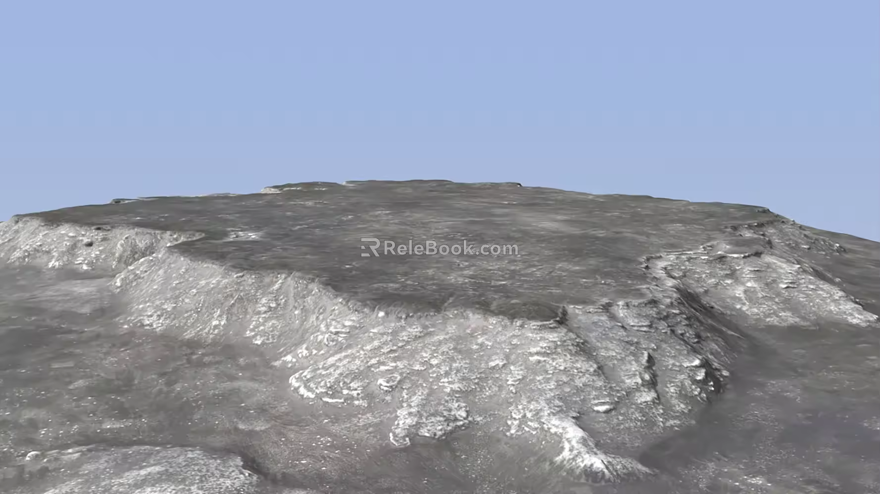 Hill platform island stone platform 3d model