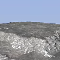 Hill platform island stone platform 3d model