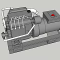 Industrial Heavy Duty Motorized Pump With Metal Housing And Piping Components