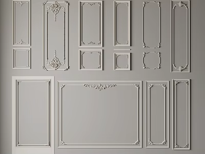 Ornate And Simple Plaster Moldings Various Design Options For Home Interiors 3d model