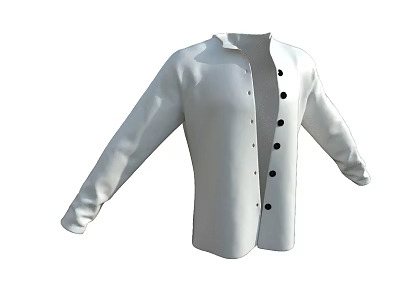 modern white shirt 3d model