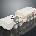 White Military Fuel Tanker Vehicle With Multiple Wheels And Tank Structure