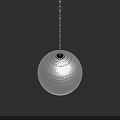 Silver Mirrored Disco Ball Electronic Lighting Fixture Hanging With Chain For Party Decoration