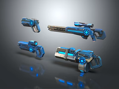 Modern Gun Concept Gun Concept Weapon 3d model