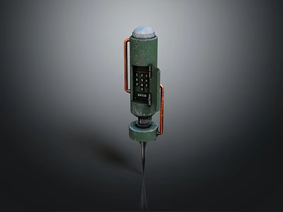 Modern Green Lighting Combination With Copper Accents Pointed Base And Reflective Dark Background 3d model