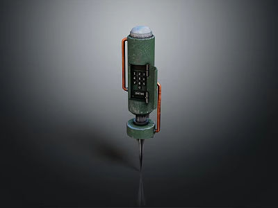 Modern Green Lighting Combination With Copper Accents Pointed Base And Reflective Dark Background 3d model