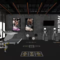 Spacious Modern Gym Interior With Treadmills Dumbbells And Training Markers