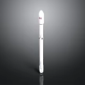 White Vertical Space Rocket Launch Vehicle For Modern Aerospace Missions