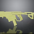 Yellow Plastic Toy Gun Model With Chain And Detailed Structure Design