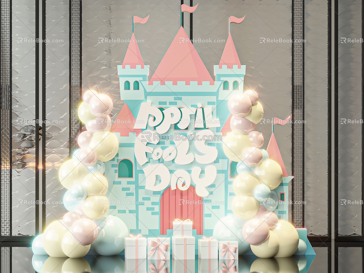 Mei Chen Decoration Ornaments Balloon Castle 3d model