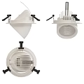 Modern Recessed Spotlights With Bright White Lighting For Ceiling Installation 3d model