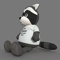 Cute Raccoon Stuffed Toy with T shirt Featuring I AM ENOT YOU ARE NOT
