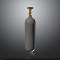 Gas Cylinder Equipment With Orange Valve And Rusty Copper Surface Design