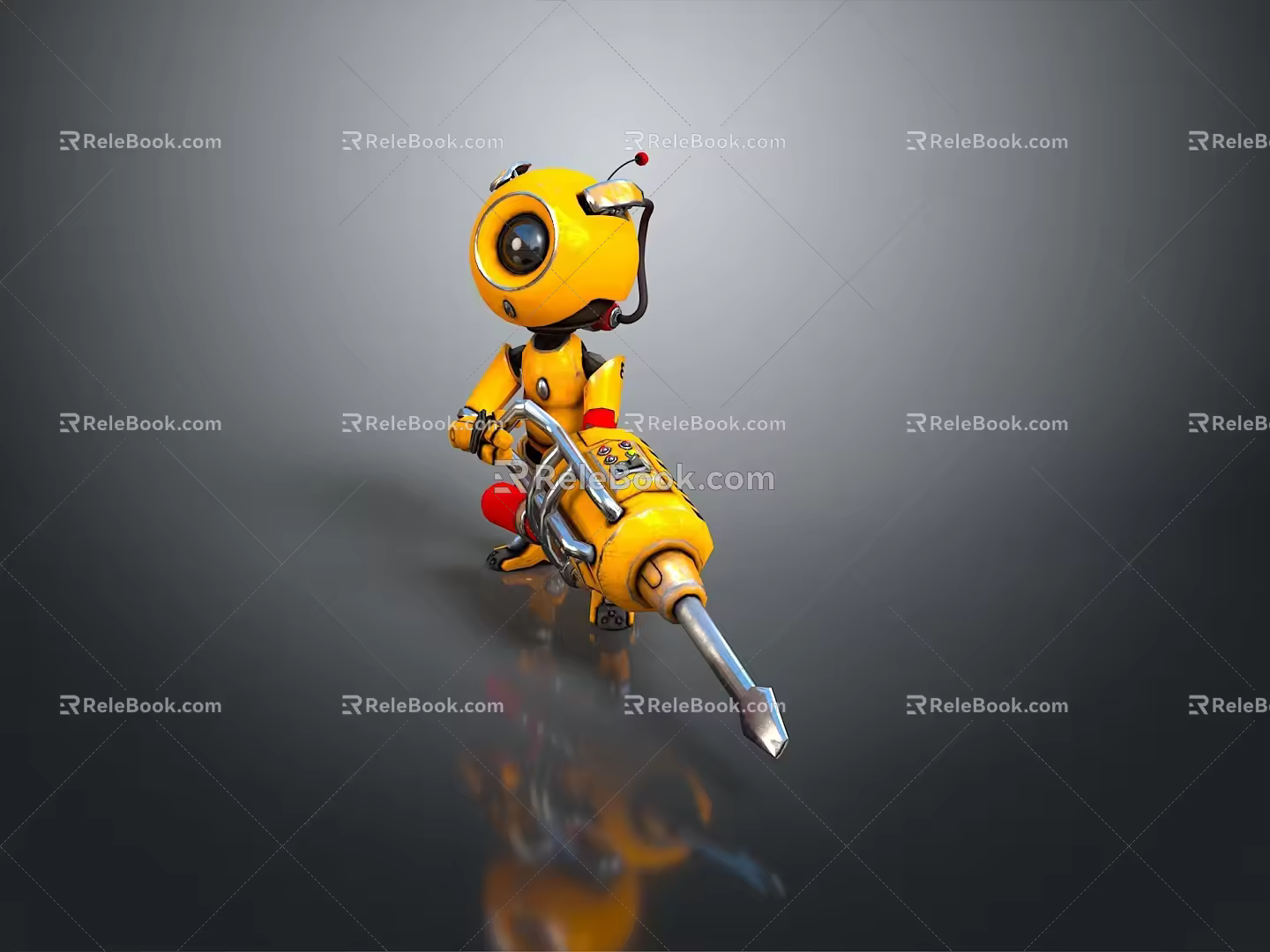 Robot Robot Assistant Small Robot Robot Butler Robot Butler Figure Game Figure 3d model