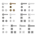 Modern hardware door lock handle lock door handle 3d model