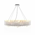 Modern Contemporary Chandelier Design With Vertical Glass Crystal Bars And Elegant Hanging Structure