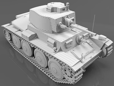 Detailed Tank Model Featuring Turret Cannon Tracks And Mechanical Components 3d model