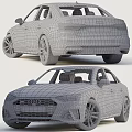Audi Silver Sedan Stylish Exterior Design With Front Rear View And Alloy Wheels