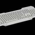 Vintage Design Computer Keyboard With Mechanical Keys Numeric Keypad And Wooden Texture