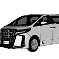 White Luxury MPV Car Exterior Design With Front Grille And Sleek Body