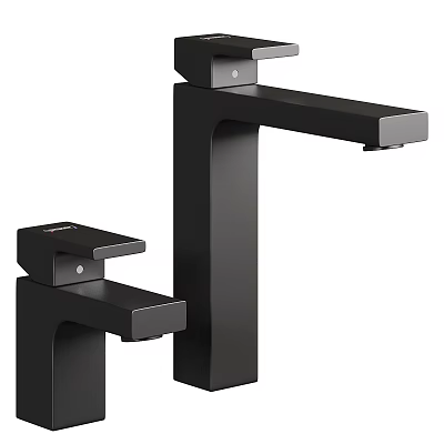 Black Modern Faucet With Sleek Design For Contemporary Bathroom Decor 3d model