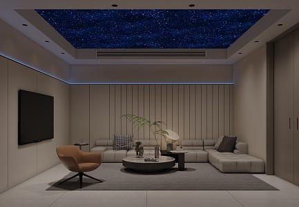 modern video room 3d model