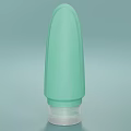 Light Green Cup With Conical Top Transparent Bottom And Textured Surface Design